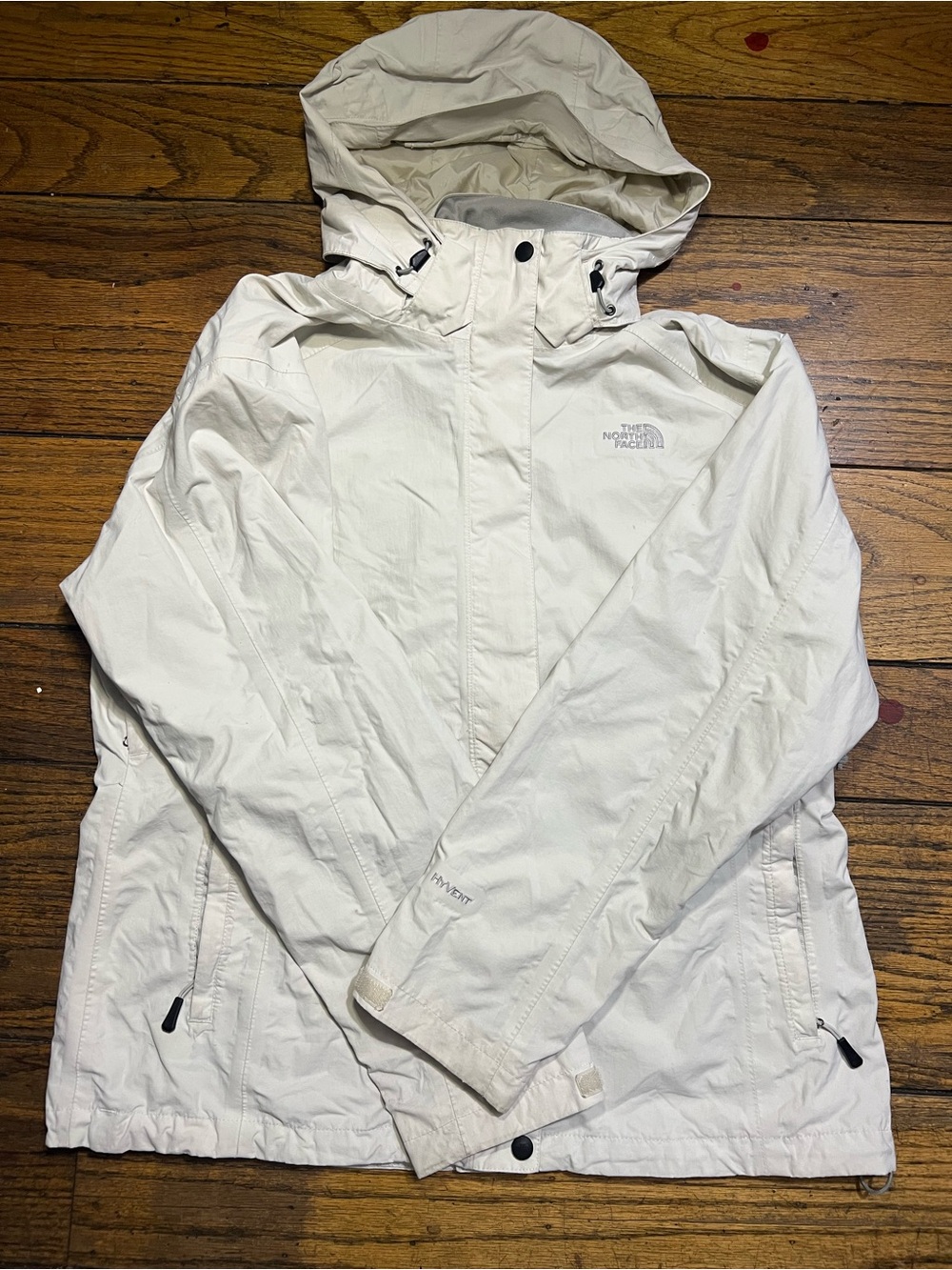 The North Face Women's Hooded Rain Shell - Ivory/Cream